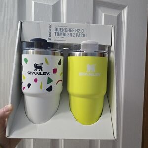 Stanley 2-Pack Quencher Tumblers - White Confetti & Neon Yellow